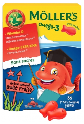 Möller's Oméga 3 36 P'tits Poissons Gélifiés