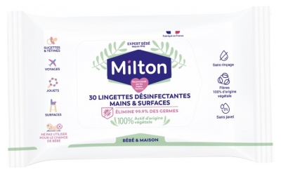 Milton Lingettes Désinfectantes de Surface X30