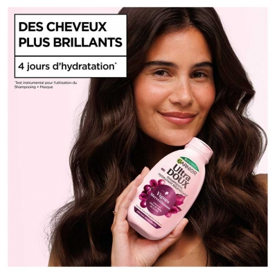 Garnier Ultra Doux Vignes Merveilleuses Shampoing Hydratant Régénérant Cheveux Déshydratés 250 ml 