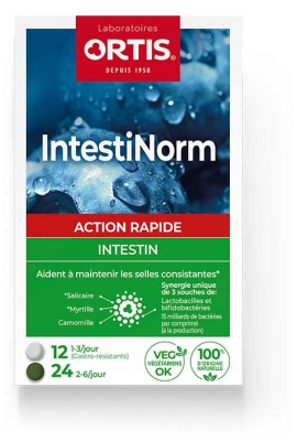 Ortis Intestinorm - Action Rapide - Intestin - 36 Comprimés