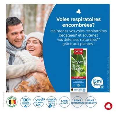 Ortis Propex Sirop Fluidity - Voies Respiratoires - 150 ml
