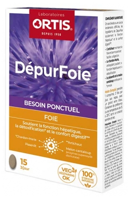 Ortis DépurFoie Besoin Ponctuel 15 Comprimés