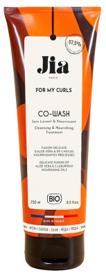 Jia Paris For My Curls Co-Wash Soin Lavant & Nourrissant Cheveux Ondulés Bouclés Frisés et Crépus 250 ml