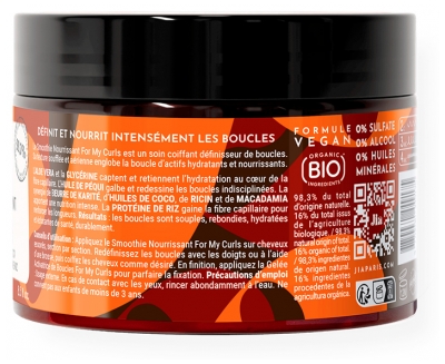 Jia Paris For My Curls Masque Smoothie Nourrissant Cheveux Ondulés Bouclés Frisés et Crépus 230 g