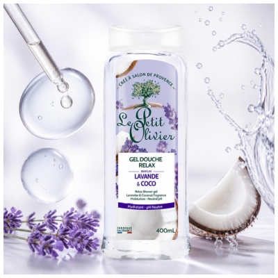 Le Petit Olivier Gel Douche Relax Coco & Lavande 400 ml