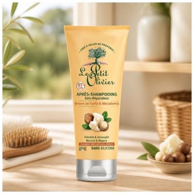 Le Petit Olivier Après-Shampoing Soin Réparateur Macadamia & Beurre de Karité 200 ml