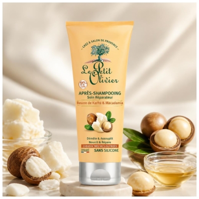 Le Petit Olivier Après-Shampoing Soin Réparateur Macadamia & Beurre de Karité 200 ml