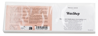 Peggy Sage Wax Shop Bande pour Cire à Épiler Non Tissée 50 Bandes