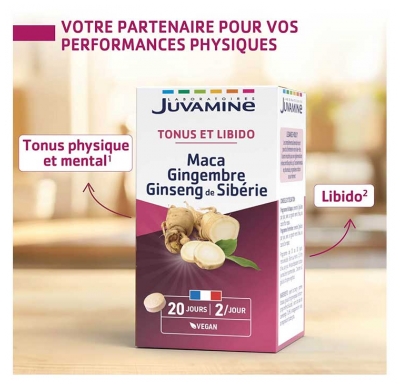 Juvamine Maca Ginseng Gingembre 40 Comprimés