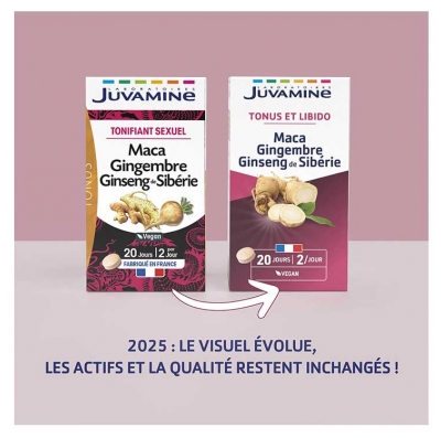 Juvamine Maca Ginseng Gingembre 40 Comprimés