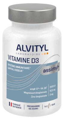 Alvityl Assimyl+ Vitamine D3 Système Immunitaire Capital Osseux 60 Gélules