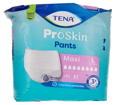 Tena Proskin Pants Maxi Taille L Sous-Vêtements Absorbants 10 Unités