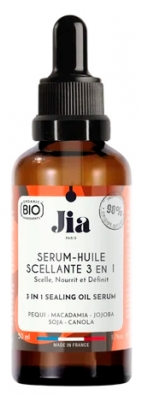 Jia Paris Serum-Huile Scellante 3en1 Cheveux Ondulés Bouclés Frisés et Crépus 50 ml