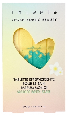 Inuwet Tablette de Bain 200 g - Parfum : Monoï