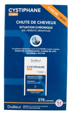 Bailleul Cystiphane Anagen Croissance des Cheveux 3 Mois 270 Comprimés