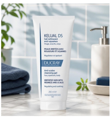 Ducray Kelual DS Gel Nettoyant Anti-Squames Régulateur Apaisant 200 ml