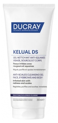 Ducray Kelual DS Gel Nettoyant Anti-Squames Régulateur Apaisant 200 ml