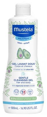 Mustela Gel Lavant Doux Bébé Corps et Cheveux Bio 500 ml