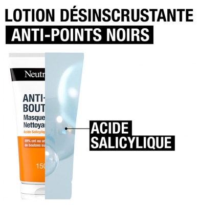 Neutrogena Anti-Boutons 2-en-1 Nettoyant et Masque Peaux à Tendance Acnéique 150 ml