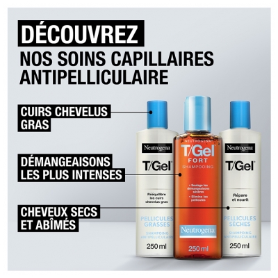 Neutrogena T/Gel Shampoing Pellicules Sèches Répare et Nourrit 250 ml