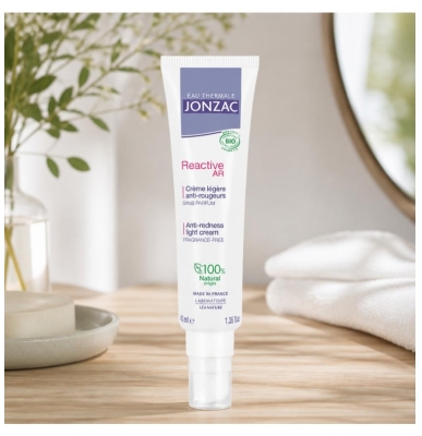 Eau Thermale Jonzac REactive Crème Légère Anti-Rougeurs Visage Bio 40 ML