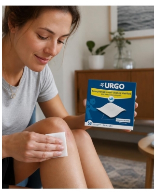 Urgo Compresses 7,5 x 7,5 cm Stériles 50 Sachets de 2 Compresses Non Tissées