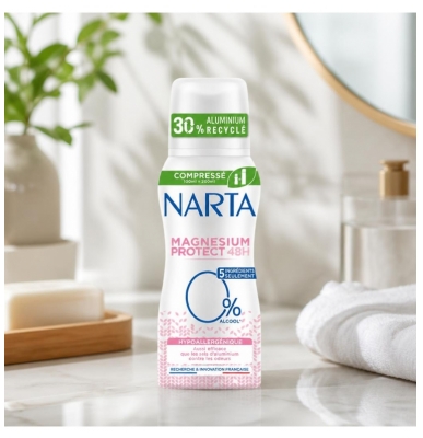 Narta Magnésium Protect Déodorant 72H Spray Compressé 100 ml