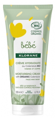 Klorane Bébé Crème Hydratante Visage et Corps Bio 200 ml