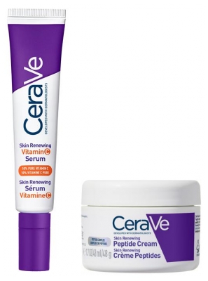 CeraVe Routine Sérum Vitamine C 30 ml + Crème Peptides 48 g