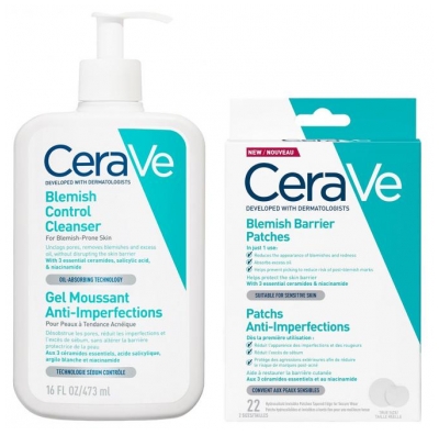 CeraVe Routine Anti-Imperfections Gel Moussant 473 ml + 22 Patchs