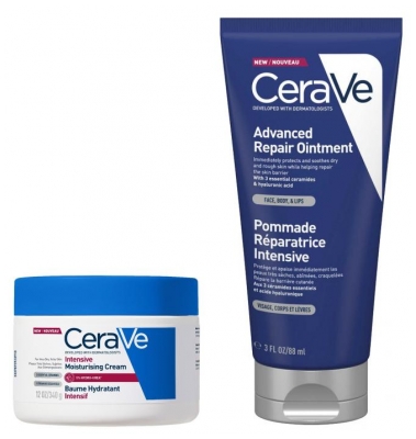 CeraVe Routine Baume Hydratant 340 g + Pommade Réparatrice 88 ml 
