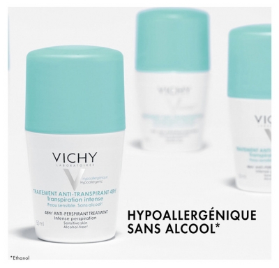 Vichy Déodorant Anti-Transpirant Sans Parfum 48H Roll-On 50 ml