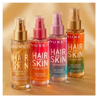 Nuxe Hair And Skin Sensual Era Brume Parfumante Nacrée pour le Corps et les Cheveux 100 ml
