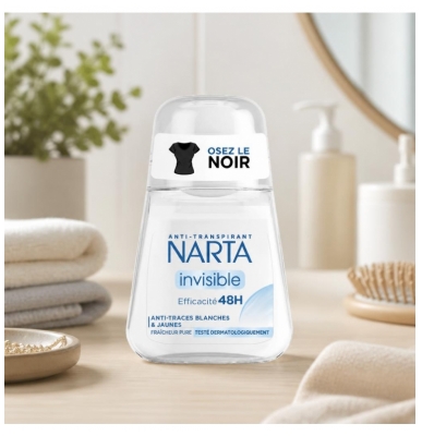 Narta Anti-Transpirant Invisible Anti-Traces Blanches et Jaunes 72H 50 ml