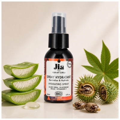 Jia Paris For My Curls Spray Hydratant Cheveux Ondulés Bouclés Frisés et Crépus 60 ml
