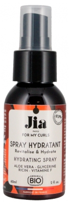 Jia Paris For My Curls Spray Hydratant Cheveux Ondulés Bouclés Frisés et Crépus 60 ml