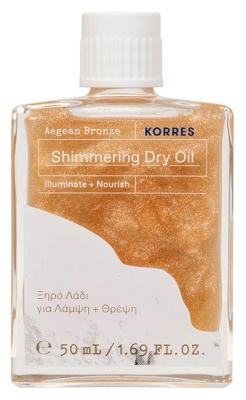 Korres Aegean Bronze Huile Sèche Scintillante Visage Corps Cheveux 50 ml