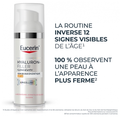 Eucerin Hyaluron-Filler + Longevity Soin de Jour Epigénétique Anti-Âge SPF30 50 ml