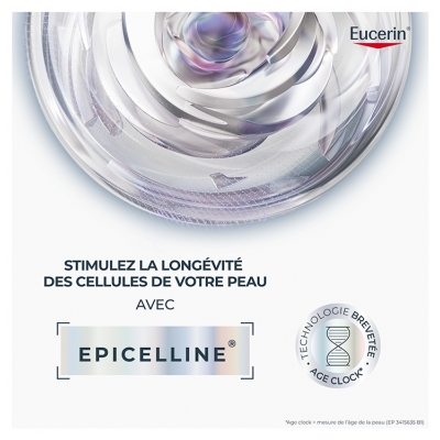 Eucerin Hyaluron-Filler + Longevity Soin de Jour Epigénétique Anti-Âge SPF30 50 ml