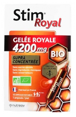 Nutreov Stim Royal Gelée Royale Bio 4200 mg 10 Ampoules