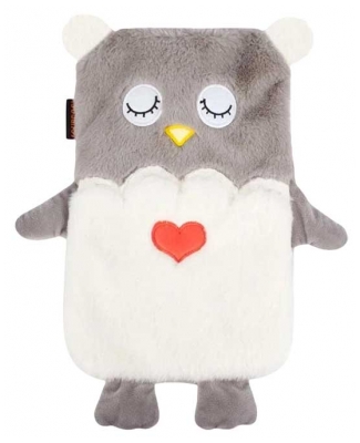 Calindoo Bouillotte à Eau 1,5 L et sa Housse Hibou