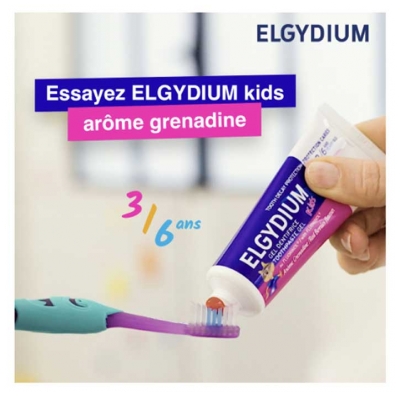 Elgydium Kids Gel Dentifrice Protection Caries de 3 à 6 Ans Lot de 2 x 50 ml 