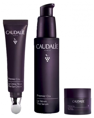 Caudalie Premier Cru Routine Anti-Âge La Crème Yeux 15 ml + Sérum 30 ml + La Crème 50 ml