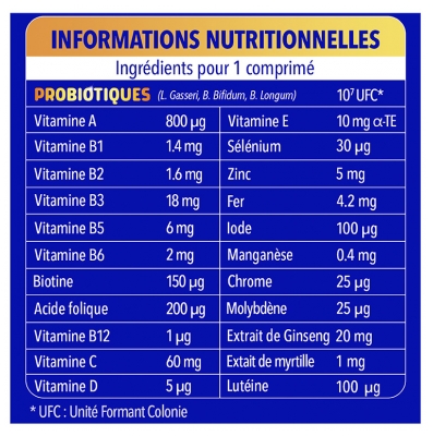 Bion 3 Énergie 50+ et Équilibre Intestinal 2 Mois 60 Comprimés