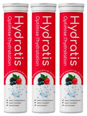 Hydratis Lot 3 Tubes de 20 Pastilles Effervescentes