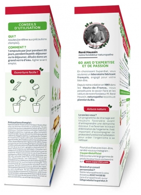 Superdiet Quatuor Thé Vert Minceur Bio 20 Ampoules