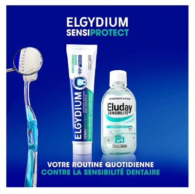 Elgydium Sensiprotect Dentifrice Quotidien Dents Sensibles Lot de 2 x 75 ml