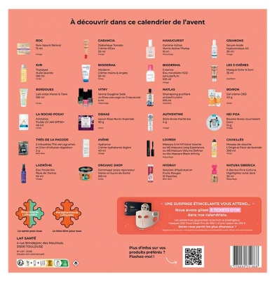 Pharmacie Lafayette Calendrier de l'Avent 24 Produits