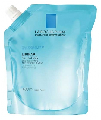 La Roche-Posay Lipikar Surgras Crème Lavante Anti Dessèchement Éco Recharge de 400 ML