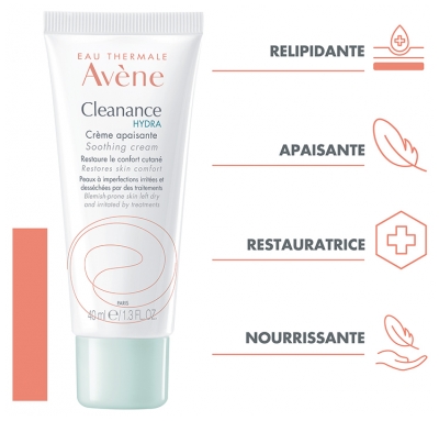 Avène Cleanance Hydra Crème Apaisante Visage 40 ML